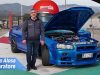 Nissan Skyline  GT TURBO R34, guida a SX (unica): tuning by Alosa test al Mugello