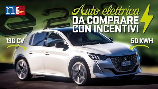 Peugeot e208 elettrica incentivi 2021
